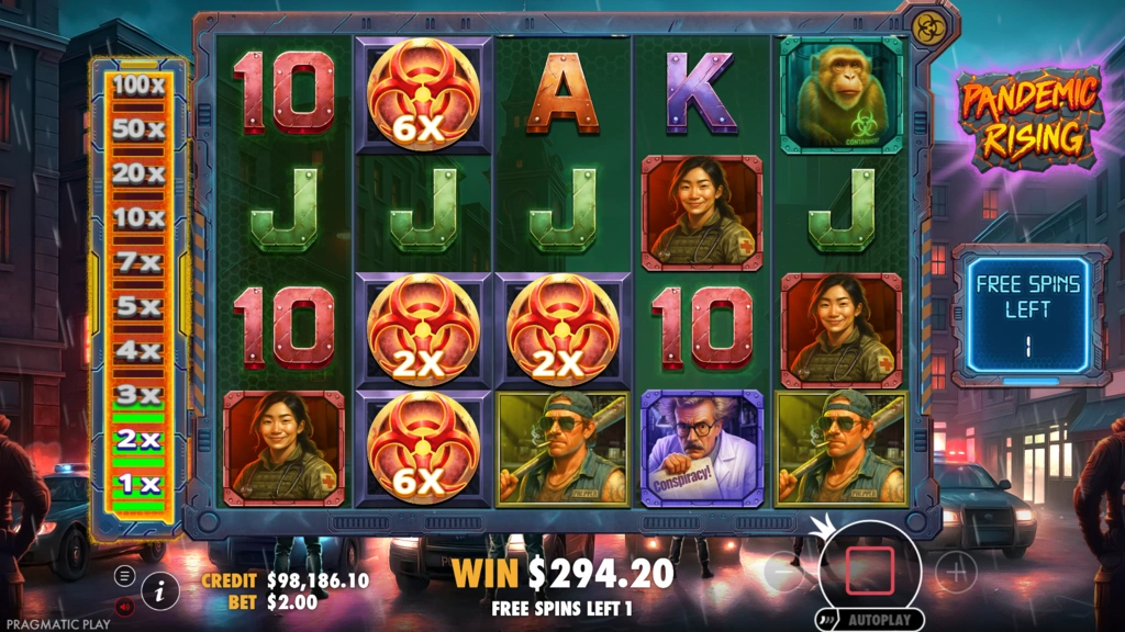 Pandemic Rising - Sticky Multiplier Wild in Super Free Spins Pandemic Rising - Sticky Multiplier Wild in Super Free Spins